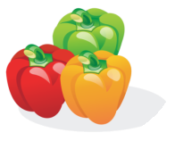 Multicolored Bell Peppers Clip Arts - Peppers Clipart, HD Png Download ,  Transparent Png Image - PNGitem